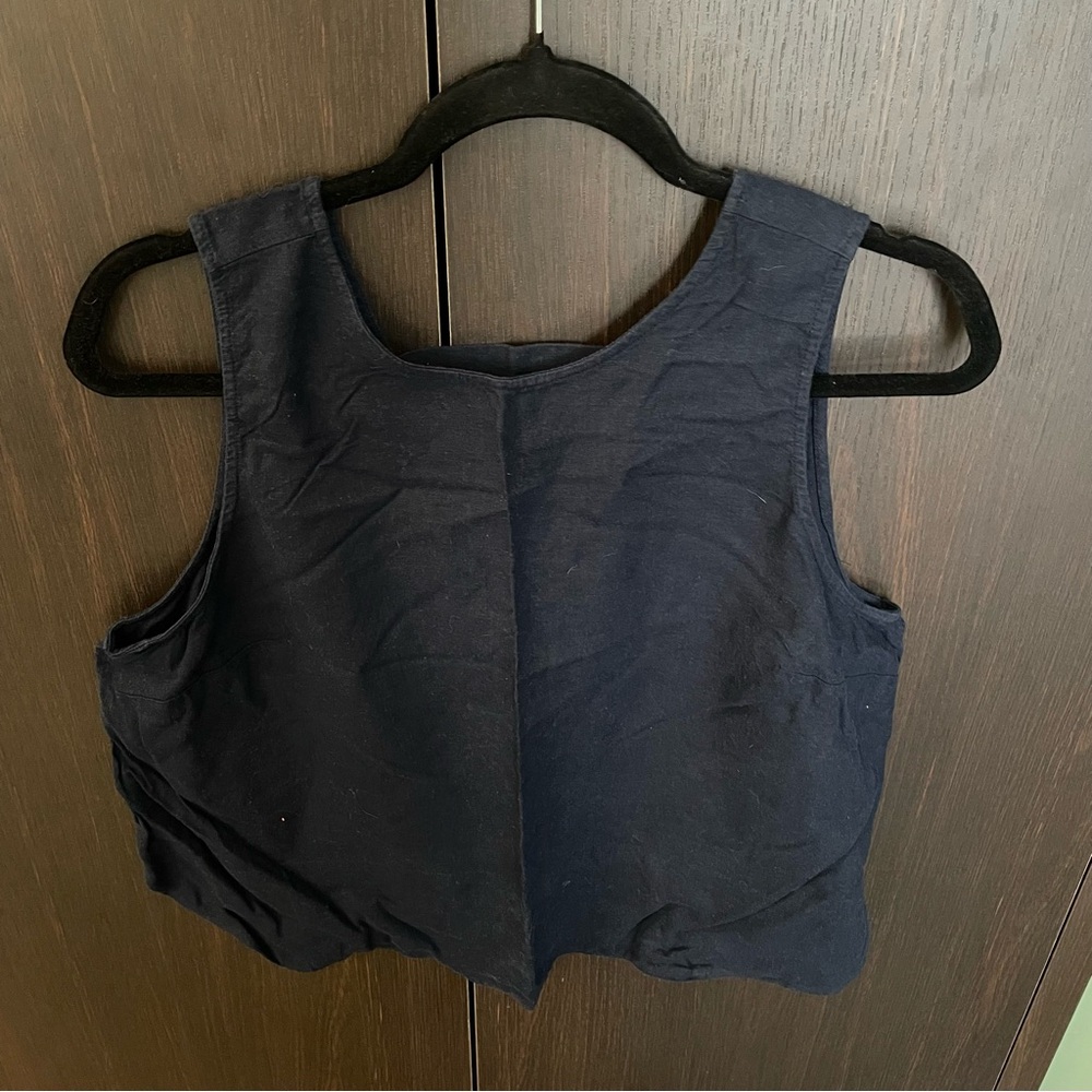 LOFT Dark Blue Crop Top